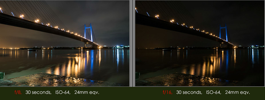 Effect of aperture, Vidyasagar Setu, Kolkata